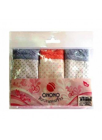 Quần lót cotton ONONO có ren (Túi 3 chiếc)